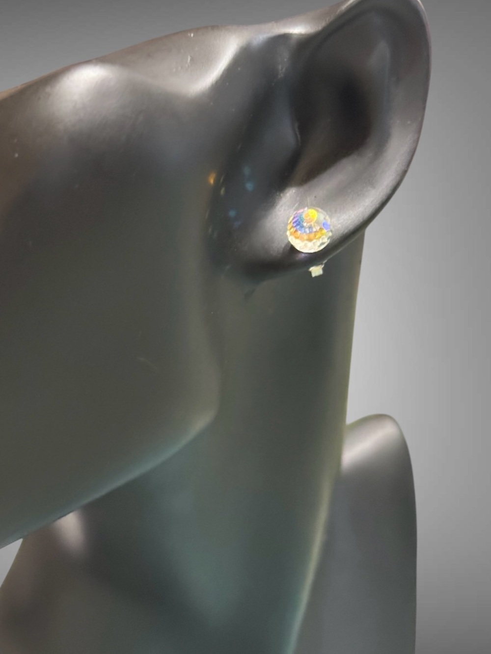 SWAROVSKI AND STERLING STUD EARRINGS - Picture 7 of 9